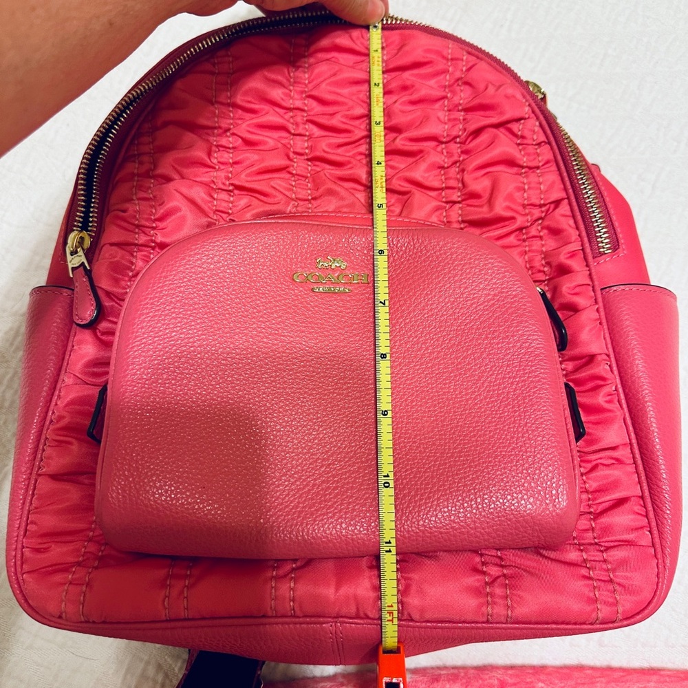 Coach Hot Pink Quilted Backpack - Picture 4 of 5